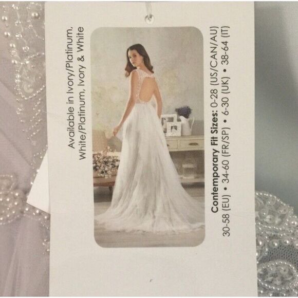 Alfred Angelo Wedding Dress Size 12 Contemporary Fit $1450 Retail Unaltered - Picture 5 of 11